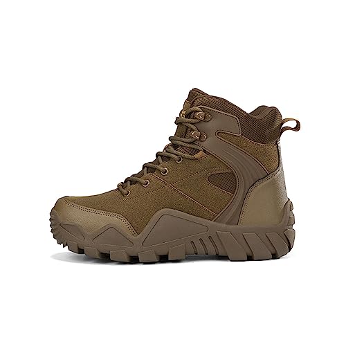 Kervaky Men's Work & Safety Military Tactical Combat Boot Desert Hiking Leather Lightweight Outdoor2