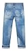 KIDSCOOL SPACE Girls Jeans,Ripped Holes Pink Sequin Stars Fashion Denim Pants,Light Blue,6-7 Years