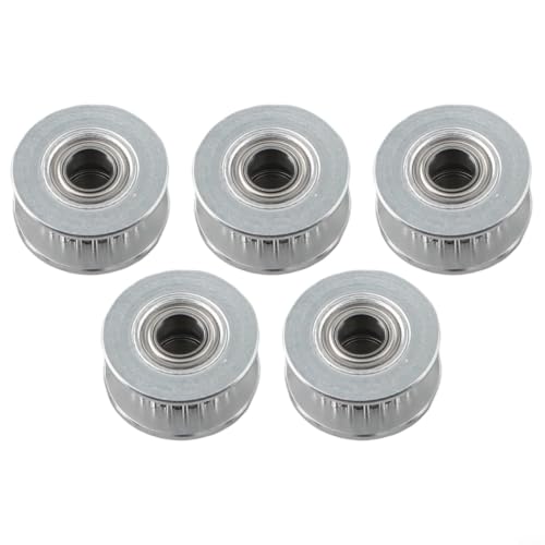 Juego de 5 poleas tensoras para correa dentada 2GT 20 dientes de 5 mm de diámetro de 6 mm de ancho para correas de impresora 3D y maquinaria CNC industrial (A)