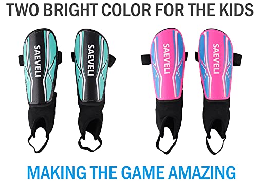 Saeveli Soccer Shin Guards For Toddlers Kids Youth - Lightweight And Durable Shin Pads With Ankle Protection For Kids 2-14 Years Old Boys And Girls (S, Pink) #TOP5