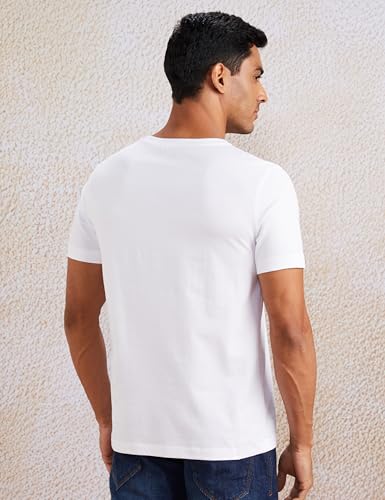 Image of Amazon Brand - Symbol Men's Solid Cotton T Shirt | Round Neck | Half Sleeve | Plain-Regular Fit (Available in Plus Sizes)