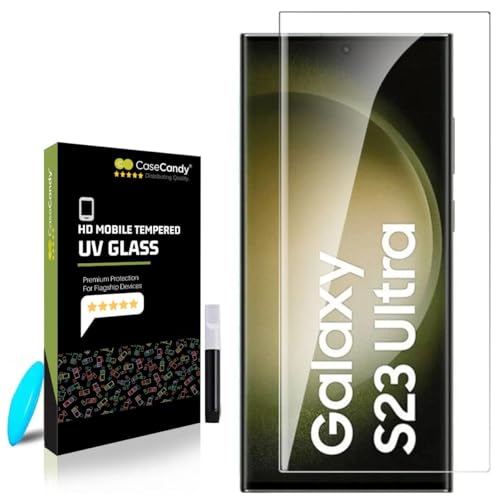 Image of Casecandy - Tempered Glass For Samsung S23 Ultra 5G | Tempered Glass Screen Protector for Galaxy S23 Ultra - HD /Fingerprint Working /9H Hardness