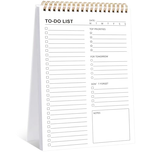 To Do List Notepad 120 Pages 6.7x9.8 to Do List Notebook Undated Daily Planner Notepad with Task Checklist Home Office School Supplies