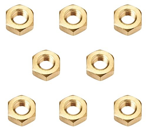 Image of Metric Hexagonal (Hex) Full Nuts Solid Brass Various Sizes And Quantities M3 - M12 (M3 X 20 Pack)