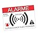 Decooo.be Autocollants dissuasifs Alarme - Surveillance électronique - Lot de 24