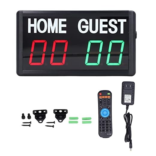 AUNMAS Placar eletrônico LED com controle remoto, bola de pontuação de badminton para casa e convidado, basquete, voleibol, futebol, pingue-pongue, marcador digital de 1 a 99