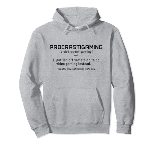 Procrastigaming Definición Divertido Gamer Sudadera con Capucha