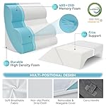 Kingfun 6pcs Orthopedic Bed Wedge Pillow Set for Sleeping, Memory Foam for Sleeping,Breathable Triangle Pillow Wedge, Post Surgery Memory Foam for Back, Leg Pain Relief, Sitting - Image 3