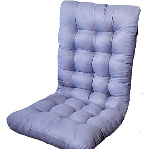 Coussin de chaise de jardin dossier haut 100x45 cm gris épais pour fauteuil extérieur