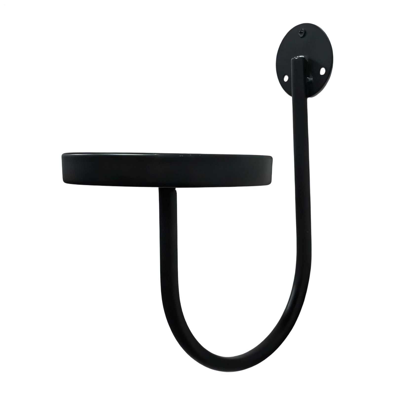 Support vertical flottant noir en métal durable pour pot de fleurs design