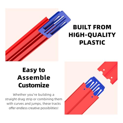 K TOMOTO Racetrack Connectors Compatible with Hot Wheels | Track Spacers, 2, 4 or 6 Lane Options (4 Pack) — view 3