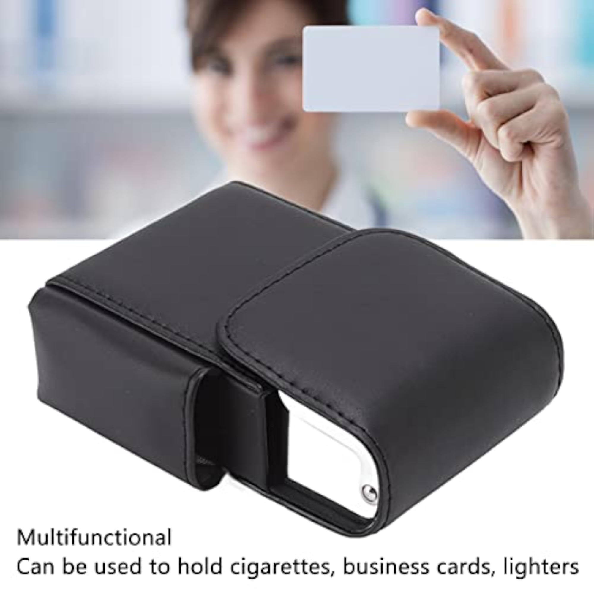 Multifunctional Cigarette Case, Well-Made Black Gift