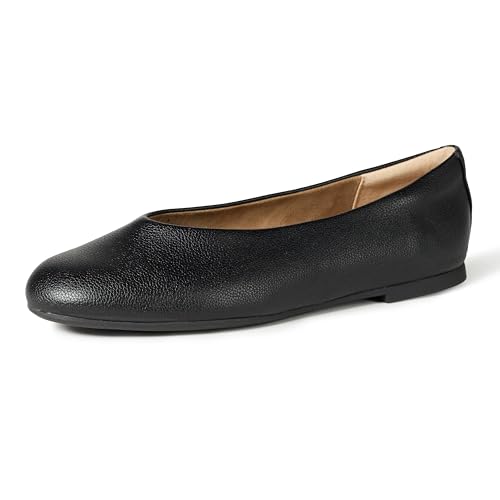Amazon Essentials Zapatos Planos de Ballet para Mujer, Piel
