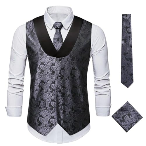 Chaleco para hombre de vestir casual chaqueta sin mangas con rayas chalecos