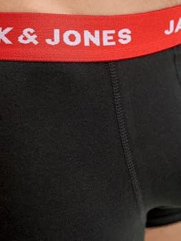 JACK & JONES 12204864 Boxershorts voor heren, set van 5 stuks, wit, zwart, blauw, grijs, trunks, S