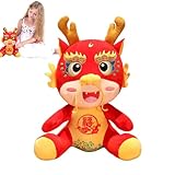 Matériau respectueux de la peau : regardez les yeux de vos enfants s'illuminer de joie lorsque vous leur offrez cette poupée en peluche dragon chinois sûre et inodore. Fabriquée en tissu peluche courte qui ne se détache pas et ne se décolore pas, elle est remplie de coton PP élastique pour un maximum de câlins.