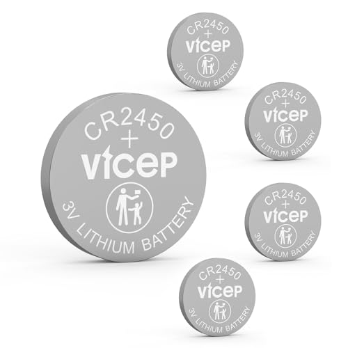 Pack de 5 Pilas CR2450 3V 650mAh Baterías de Litio