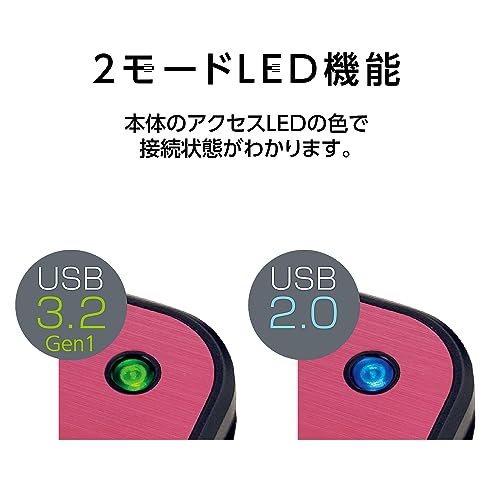 Caja externa para disco duro SATA 2.5 USB 3.2 Gen 1 magenta y negro miniatura 5