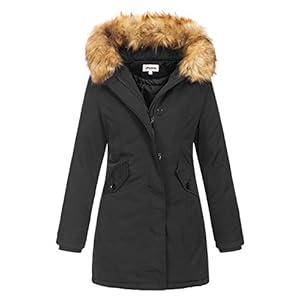 Elara winterparka voor dames, jas, mantel, kunstbont, Chunkyrayan