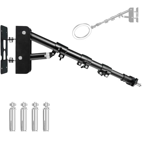Hanured Triángulo Montaje en Pared Boom Brazo, Brazo Triangular de Montaje en Pared de 43 a 100 cm, Soporte de Pared para Fotografía, para fotografía, Estudio fotográfico