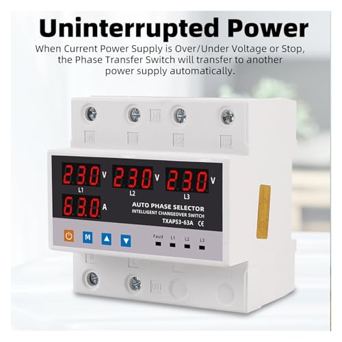 Alimentation sans interruption 63A avec sélecteur de phase actif - 2