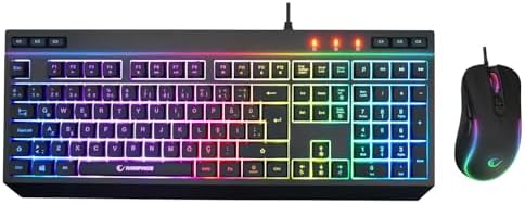 Rampage KM-R57 Seraphic Siyah RGB Aydınlatmalı Q Oyuncu Multmedia Klavye ve 12800 DPI Mouse Gaming Set - Görsel 1