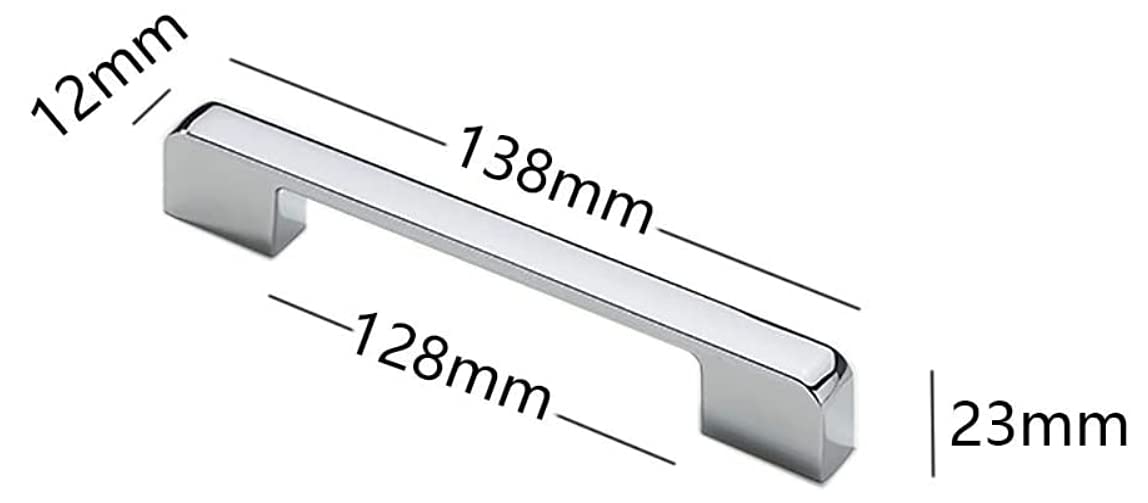TOP-VIGOR Kitchen Cabinet Door Handle Polished Drawer Pull Handle T Bar Furniture Cupboard Handles Hole Center 128mm - Image 2