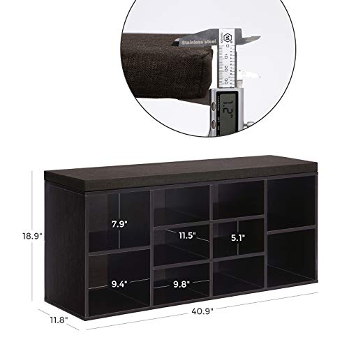 image for VASAGLE CUSTOS Collection - Shoe Bench, Storage Bench with Padded Seat