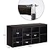 VASAGLE CUSTOS Collection - Shoe Bench, Storage Bench with Padded Seat, Entryway Bench with 10 Compartments, for Bedroom, 11.8 x 40.9 x 18.9 Inches, Espresso Brown and Chestnut Brown ULHS10BR