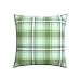 mengmeng Housse de coussin carrée décorative à carreaux menthe et artichaut - 40,6 x 40,6 cm - Pour la maison, le canapé, la chambre à coucher, le salon