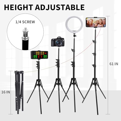 Samshow LED Electronic Digital Scoreboard Score Keeper with Remote & Tripod, Basketball Scoreboard with Shot Clock & Timer & 12/24h Real Time for Football/Corn Hole/ping Pong/Table Tennis - Thumbnail 4
