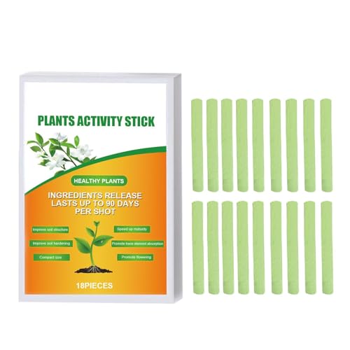 plantActivity Stick – 18 Piece Slow Release Fertilizer Spikes, Indoor plantRoot Growth Care, Nutrient Feeding Sticks | All Purpose plantFood For Potted Flowers Succulents Cactus Orchid Bonsai