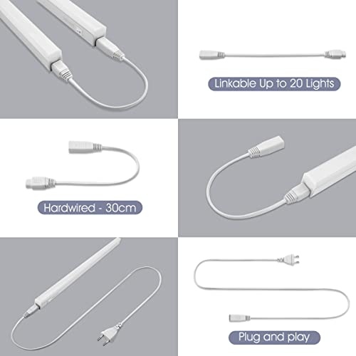 BELOEE 4x Collegabile Neon LED, 60CM Luce per