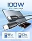RAVIAD USB C Kabel 100W [0.3M] PD3.0 Schnellladekabel USB C auf USB C Nylon Geflochten QC3.0 Ladekabel USBC Ladegerät für iPhone 16 15 Pro SamsungGalaxy S24 S23 S22 Pixel 7 iPadPro MacBookAir Tablets