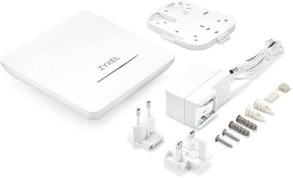 Zyxel WiFi 7 Wireless Access Point BE6500 | PoE+ / AC Powered (Adapter Included) | 2.5Gb Ethernet Port | Dual Radio | Captive Portal, 802.1X/Radius Authentication | TAA Compliant | NWA90BEPRO
