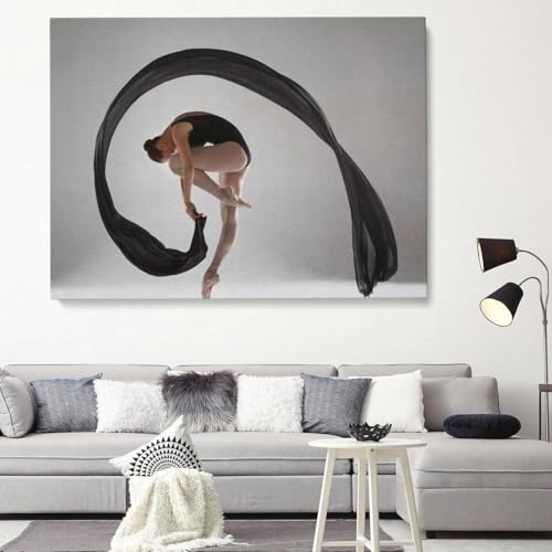 Affiche minimaliste ballerine pour salon moderne toile cadre 80x120 - 3