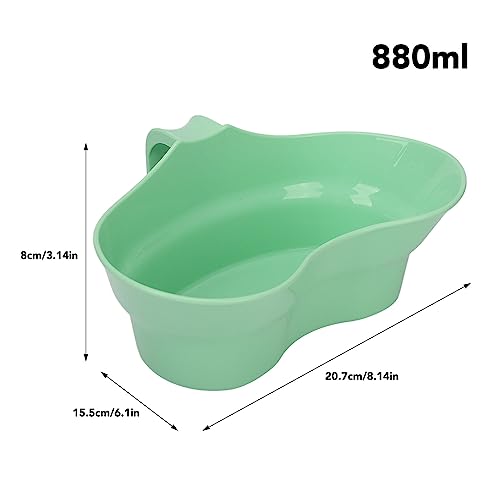 Image of 300ml Oral Care Basin Cup with Hanging Handle Design Inward Curved Vomit Bowl Tooth Brushing Tray for Elderly Bedridden