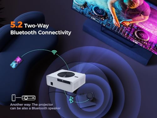 Image of (4K HDR10, 3GB RAM 64GB, 24000 Lumen & HDMI ARC) TOPTRO Q10 Max Projector 4K Ultra HD, AI Fully Automatic, 5G WiFi, YouTube Hotstar Prime Netflix,1080p Native Mini LED Toptro Projector for Home use