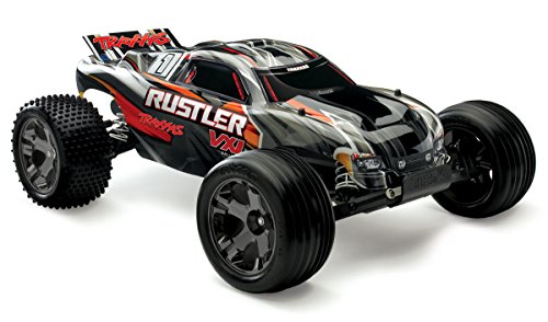 Traxxas Rustler VXL 1/10 Scale Stadium Truck with & Stability Management (TSM), Black