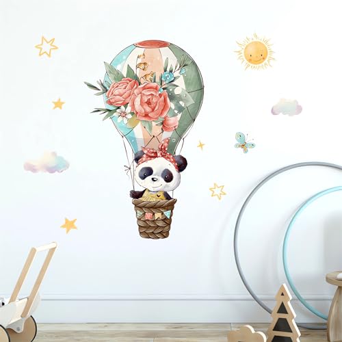 Vinilo Decorativo Infantil Globo Aire Caliente Panda miniatura 3