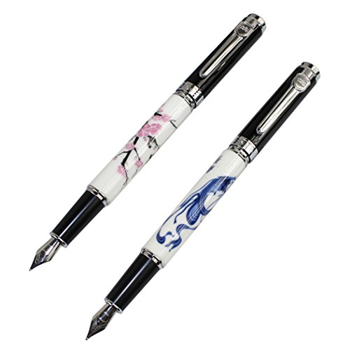 Amazon | 2つの異なる色/パターン万年筆8802交換可能な革ペンケース