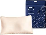 [COCOSILK] シルク 枕カバー エスメラルダ 呼吸する子ども枕 対応 シルク100％ 片面 25匁 封筒式 シルク100％ 6Aランク OEKO認証済み (ベージュ)