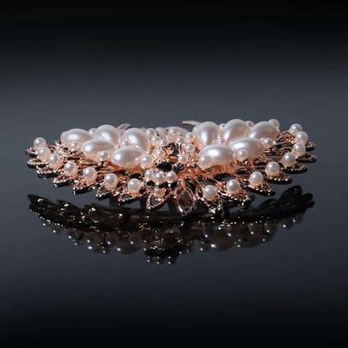 Image of BellaStella Premium Rhinestone Flower Hair Comb Hairpin Hair Dressing For Wedding Prom (Pack of 5) (White)
