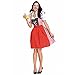 DJF Women Oktoberfest Dirndl Costume Plaid German Beer Festival Cosplay Bavarian Dress Halloween Fancy Dress (S, Red), BB8-9-37