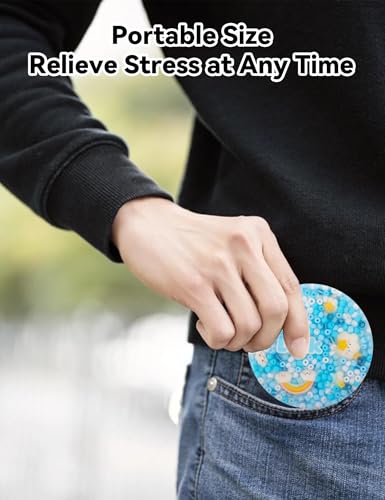 Gxdamxz Picky Pad, Skin Picking Fidget mit Pinzette, Squeeze Toys für Erwachsene, Blau