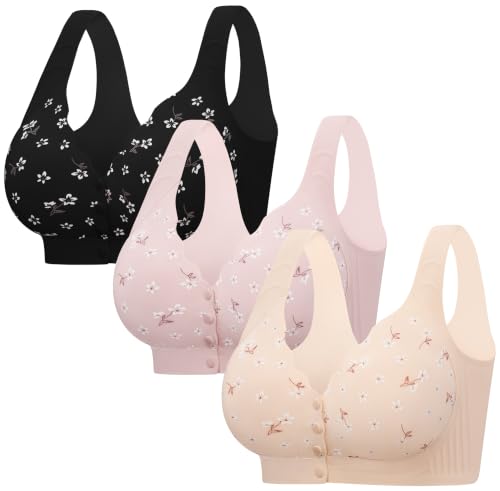Angelhood Daisy Seamless Front Closure Jelly Bras for Women No Underwire