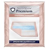 NorthShore Premium, 36 x 36, 65 oz, Peach Super-Absorbent Underpads (Chux), Ultra Large, Pack/10