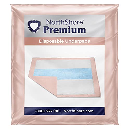 NorthShore Premium, 23 x 36, 42 oz, Peach Super-Absorbent Underpads (Chux), Large, Pack/10