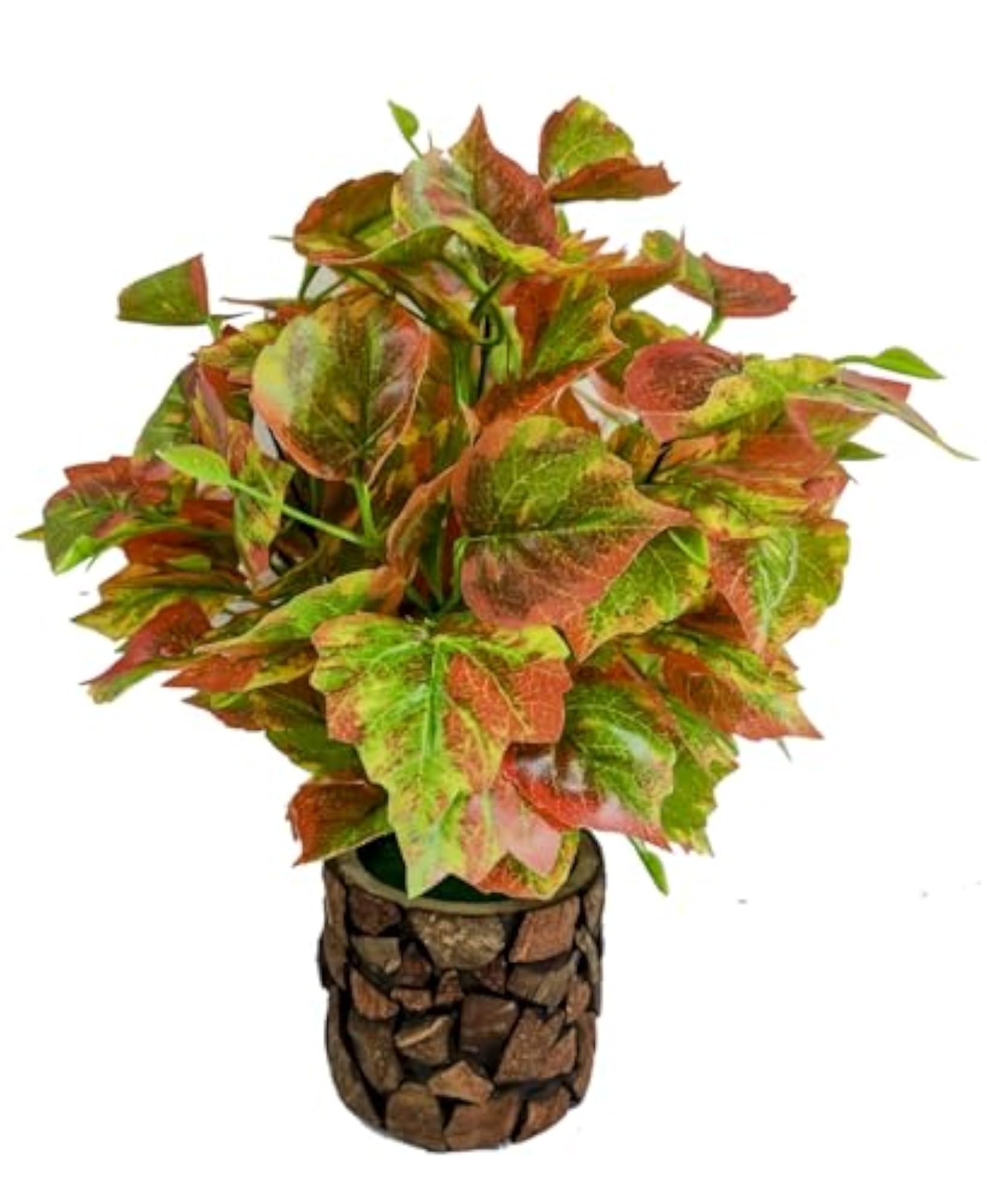 Artificial Money Plant with Coconut Shell Planter