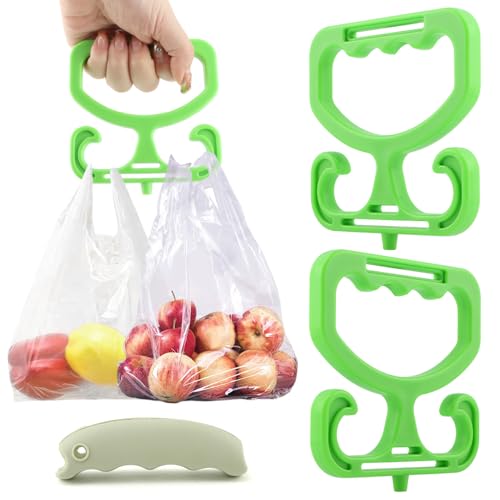 2-Pack Grocery Bag Carrier Handles – 100lbs Capacity Plastic Bag